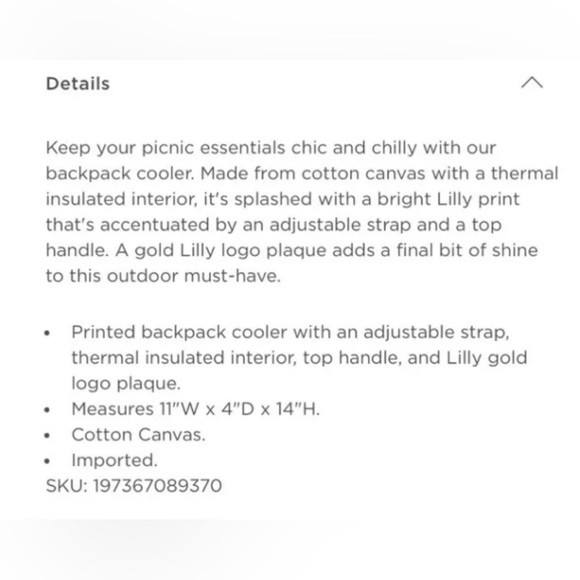 NWT Lilly Pulitzer Backpack Cooler HYDRA BLUE Dandy Lions Insulated - Picture 10 of 12